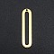 201 Stainless Steel Open Back Bezel Pendants, For DIY UV Resin, Epoxy Resin, Pressed Flower Jewelry, Oval, Laser Cut, Golden, 30x7x1mm, Hole: 1.2mm