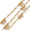304 Stainless Steel Chains with Beads, Ion Plating(IP), Soldered, with Spool, Golden, 2mm