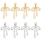 Brass Micro Pave Clear Cubic Zirconia Pendants, Bowknot, Mixed Color, 23x16x3mm, Hole: 4x3.5mm, 4pcs/color