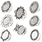 SUNNYCLUE 16Pcs 8 Style Silver Ring Blanks 20mm Adjustable Ring Bezels Settings Flower Owl Flat Round Vintage Alloy Finger Rings Base Components Findings for Jewelry Making Ring Supplies DIY Crafts