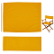 Cloth Chair Replacement, with 2 Wood Sticks, for Director Chair, Makeup Chair Seat and Back, Gold, 195~420x530x2.5mm