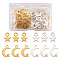 Alloy Pendants, for DIY Accessories Making, Moon with Star & Star, Platinum & Golden, 300pcs/box
