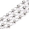 Iron Oval Link Chains, Unwelded, with Spool, Platinum, 11x8x1.5mm, Link: 10.5x3.5x2mm, Ring: 7.5x2.5mm, about 32.81 Feet(10m)/Roll