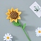DIY Needle Felting Kit, with Iron Needles, Foam Chassis & Wool, Sunflower, Mixed Color