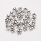 Tarnish Resistant 5-Petal 304 Stainless Steel Flower Bead Caps, Stainless Steel Color, 15x2mm, Hole: 1mm