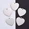 Tarnish Resistant 304 Stainless Steel Pendants, Manual Polishing, Blank Stamping Tags, Double Side Polished, Heart, Stainless Steel Color, 20x20x1.8mm, Hole: 2.2mm