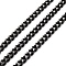 PVD Vacuum Plating 304 Stainless Steel Cuban Link Chains, Unwelded, with Spool, Electrophoresis Black, 7x5x2mm, about 32.81 Feet(10m)/Roll