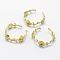 Brass Cuff Finger Ring Settings, Lead Free & Cadmium Free & Nickel Free, Flower, Raw(Unplated), 20mm