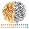 280Pcs 2 Colors 201 Stainless Steel Sew on Prong Settings, Claw Settings for Flat Back Rhinestone, Flat Round, Mixed Color, Tray: 7.5mm, 7.5x6mm, Hole: 1mm, 140pcs/color