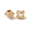 Brass Beads, Long-Lasting Plated, Lantern, Real 18K Gold Plated, 7.5x7.5x5.5mm, Hole: 2mm