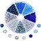 DIY Beads Jewelry Making Finding Kit, Including Glass & Lampwork & Synthetic Quartz Beads, Rondelle, Blue, 400Pcs/box