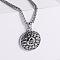 Vintage Constellation Moon Sun Stainless Steel Pendant Punk Necklaces, Stainless Steel Color