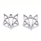 Non-Tarnish 201 Stainless Steel Pendants, Laser Cut, Geometric Fox, Origami Fox, Stainless Steel Color, 15x14x0.9mm, Hole: 1.4mm