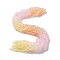 Transparent Glass Bead Strands, Segmented Multi-color Beads, Triangle, Light Salmon, 4.5x4.5x3mm, Hole: 0.9mm, about 142pcs/strand, 13.58~13.78''(34.5~35cm)