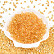 3/0 Baking Paint Glass Fringe Seed Beads, Teardrop, Orange, 5x4~4.5x3.5~4mm, Hole: 1mm, about 4500pcs/pound