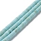 Natural Howlite Beads Strands, Dyed, Flat Round/Disc, Heishi Beads, 6~6.5x3~3.5mm, Hole: 1mm, about 116~117pcs/strand, 15.43~15.55''(39.2~39.5cm)
