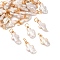 Natural Keshi Pearl Pendants, Religion Cross Charm, Cultured Freshwater Pearl, with Light Gold Tone Copper Wire Wrapped, Seashell Color, 20~22x8.5~9.5x4~4.5mm, Hole: 3mm