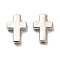 CCB Plastic Beads, Cross, Platinum, 13x9x3mm, Hole: 1.6mm
