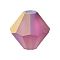 Preciosa® Crystal Beads, Czech Crystal, Bicone(451 69 302 Rondelle), 20050 20019 Amethyst AB Matt, 6mm, Hole: 1mm