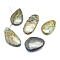 Natural Chrysocolla Pendants, Mixed Shapes, 30~66x18~52x3~14mm, Hole: 2mm