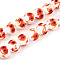 Handmade Lampwork Beads Strands, Round with Phoenix Eye, White, 12~13mm, Hole: 1.2~3mm, about 45pcs/strand, 20.47~20.87 inch(52~53cm)