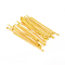 304 Stainless Steel Flat Head Pins, Golden, 22x0.6mm, Head: 1.4mm