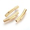 Smooth 304 Stainless Steel Bayonet Clasps, Tube, Golden, 25.5x4mm, Hole: 2mm