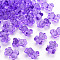 Transparent Acrylic Pendants, Faceted, Bear, Blue Violet, 19.5x13.5x10.5mm, Hole: 1.5mm, about 400pcs/500g
