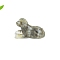 Resin Dog Display Decoration, with Natural Larvikite Chips inside Statues for Home Office Decorations, 48x30mm