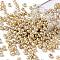 6/0 Glass Seed Beads, Metallic Colours Style, Round, Gold, 6/0, 4mm, Hole: 1.5mm, about 4500pcs/pound
