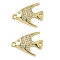 Brass Micro Pave Clear Cubic Zirconia Sea Animal Connector Charms, Real 18K Gold Plated, Rack Plating, Long-Lasting Plated, Cadmium Free & Lead Free, Fish, 16.5x13x3mm, Hole: 1.2mm