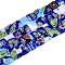 Handmade Millefiori Lampwork Beads Strands, Square, Dark Blue, 7.5~8x8x3mm, Hole: 0.8mm, about 48pcs/strand, 14.37~14.57''(36.5~37cm)