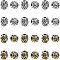 CHGCRAFT 40Pcs 2 Colors Tibetan Beads Spacers Oval Spacers Oval Hollow Filigree Tibetan Beads Charms for Jewelry Crafts Making