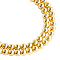OLYCRAFT 104pcs Non-Magnetic Synthetic Hematite Beads Golden Plated 8mm Round Loose Beads for Necklaces Bracelets Jewelry Making DIY Crafts