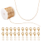 DIY Chain Necklace Bracelet Making Kit, Including Brass Cable Chains, 304 Stainless Steel Lobster Claw Clasps & Jump Rings, Real 14K Gold Plated, Chain: 3.5~4.9x1.4~2x0.4mm, 5M/set