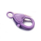 Alloy Lobster Claw Clasp, Heart Shape, Plum, 26.6x14.2x6.5mm, about 10pcs/bag