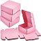 NBEADS 12 Pcs Small Pink Shipping Boxes, Cardboard Boxes Paper Gift Box for Small Business Shipping Packaging Craft Gifts Giving Products, 6x6x2 Inch