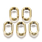 CCB Plastic Linking Rings, Quick Link Connectors, For Jewelry Cable Chains Making, Oval, Golden, 19x12x4.5mm, Inner Diameter: 7x14mm