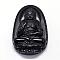 Natural Obsidian Carven Pendants, Guardian, Black, 53.5x34x11mm, Hole: 1mm