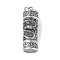Openable 316 Surgical Stainless Steel Urn Ashes Pendants, with Jump Ring, Column Charm, Antique Silver, Dragon, 46x15x13.5mm, Hole: 6.5mm