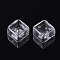 Handmade One Hole Blown Glass Bottles, for Glass Vial Pendants Making, Square, Clear, 15x15x10.5mm, Hole: 3~4mm
