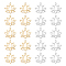 20Pcs 2 Colors 304 Stainless Steel Pendants, Lotus Charm, Real Gold Plated & Stainless Steel Color, 16.5x17x1mm, Hole: 1.4mm, 10pcs/color