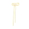 Clear Glass Big Pendants, Bowknot Charms, Real 18K Gold Plated, 86x26.5x6.5mm, Hole: 1mm