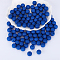 Round Silicone Focal Beads, Marine Blue, 15mm, Hole: 2mm