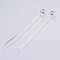 Tarnish Resistant 304 Stainless Steel Eye Pins, Stainless Steel Color, 40mm, Pin: 0.5mm, Head: 3mm, Hole: 1.8mm