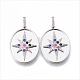 Кулоны из латуни с кубическим разноцветным цирконием KK-N232-170P-NF-1
