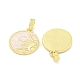 Плоские круглые подвески из латуни KK-M291-18G-2