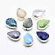 Граненые стеклянные бусины GLAA-F071-18x13mm-G-1