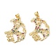 Латунные микро проложить кубического циркония подвески KK-H441-37LG-2