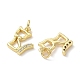 Латунные микропаве прозрачные подвески с фианитом KK-H076-19G-2